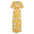 European and american plus size  new arrival cross-border export elegant socialite v-neck floral dress  women's dress