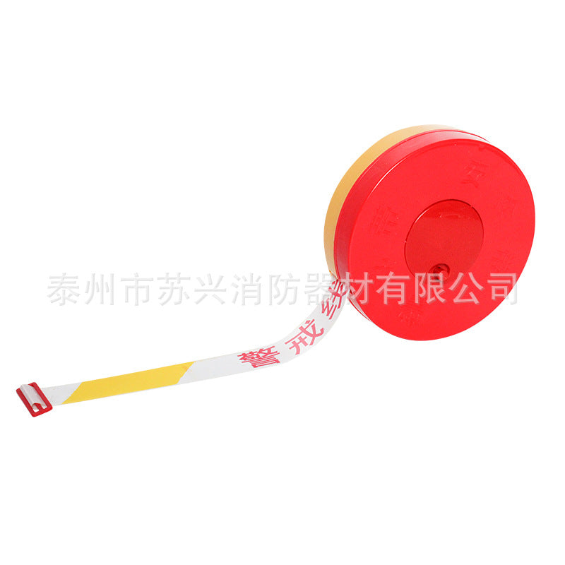 Cordon Box Thickened 100M Safety Isolation Belt Disc Telescopic Protection for Traffic Construction Factory Direct Sales