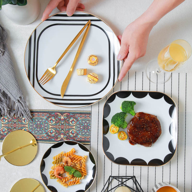Showcase dining set: nordic light luxury western dinnerware, modern american ceramic tableware - wholesale from manufacturer