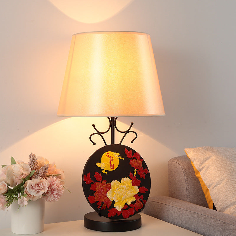 Creative New Chinese Decorative Desk Lamp Bedroom Bedside Living Room Lighting Activated Carbon Carving Air Purification Home Ornament