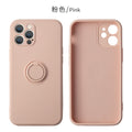 Suitable for iphone17 mobile phone case apple 15 liquid silicone creative stand ring 16 fine hole all-inclusive protective cover