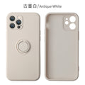 Suitable for iphone17 mobile phone case apple 15 liquid silicone creative stand ring 16 fine hole all-inclusive protective cover