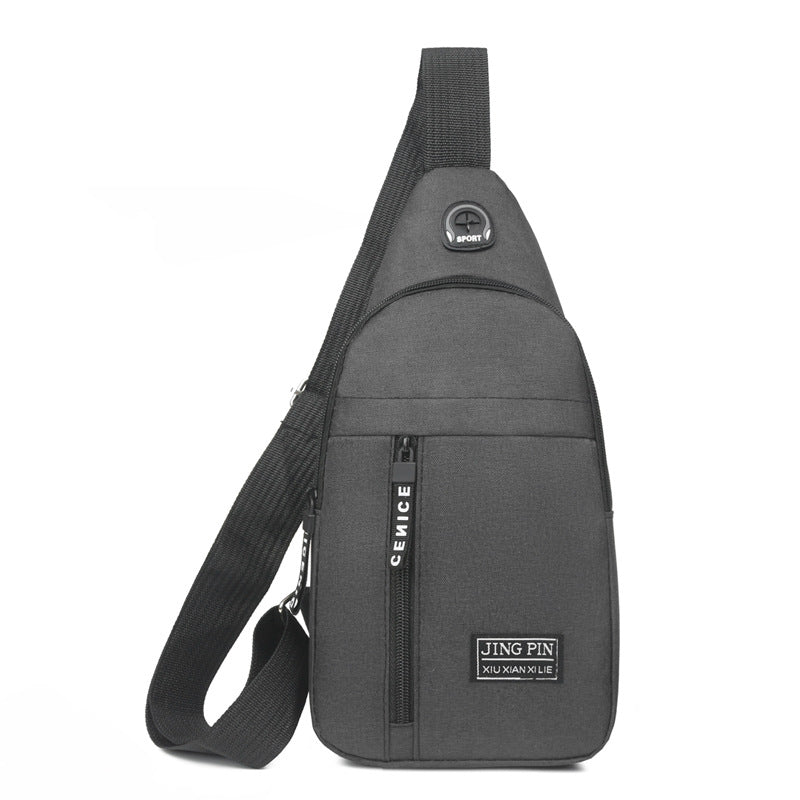 Cross-border wholesale breast bag 2022 new casual men's Korean version of Oxford cloth tide sports messenger bag single shoulder small backpack
