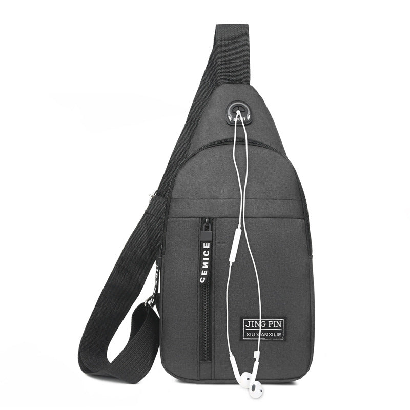 Cross-border wholesale breast bag 2022 new casual men's Korean version of Oxford cloth tide sports messenger bag single shoulder small backpack