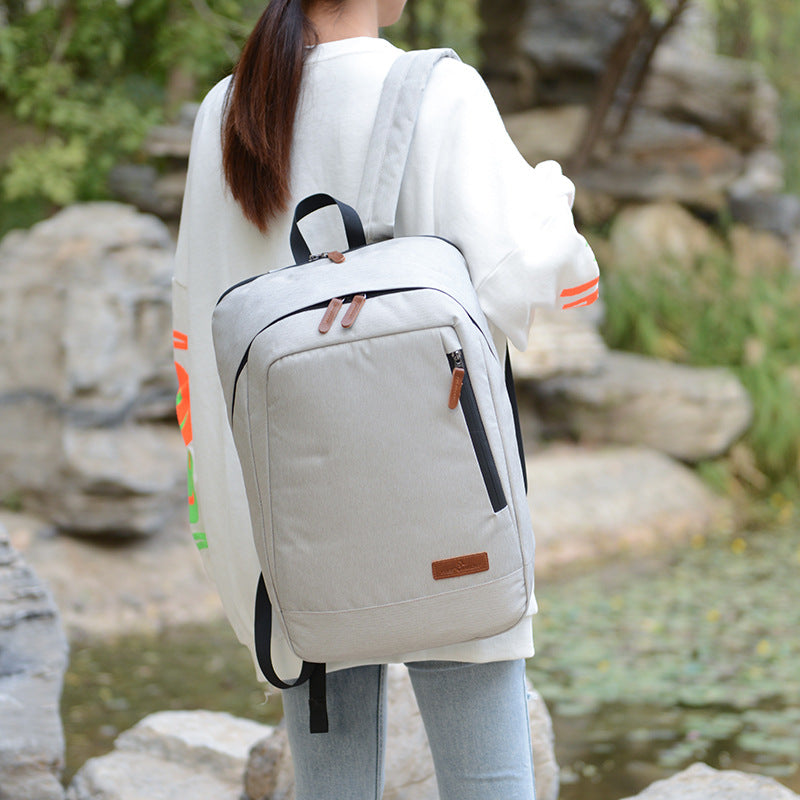 New simple casual backpack, lightweight computer backpack, waterproof fabric backpack
