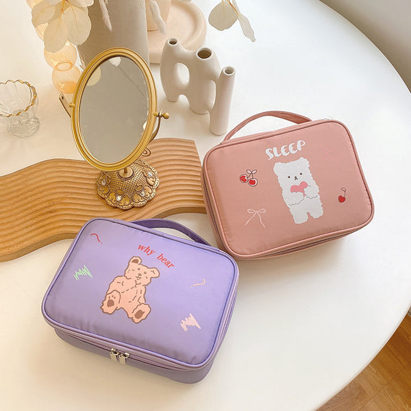 2020 new Internet celebrity ins waterproof cosmetic bag large capacity super fire cute portable travel wash storage bag