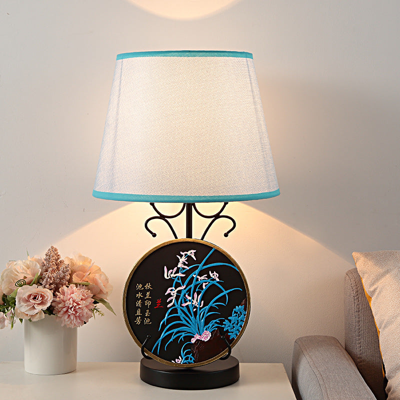 Creative New Chinese Decorative Desk Lamp Bedroom Bedside Living Room Lighting Activated Carbon Carving Air Purification Home Ornament
