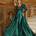 spring new arrivals: european and american style deep v sexy maxi dress - long train evening gown for banquets