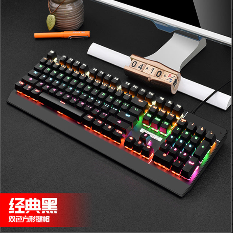 Meishang e-zu 940 steampunk mechanical keyboard - pc peripheral for gaming, esports, internet cafes - round cherry mx blue switch