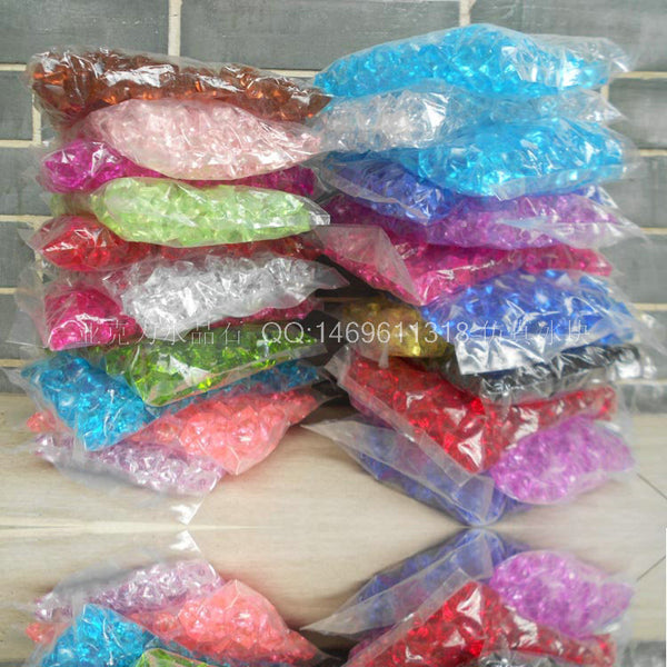 Irregular crystal stone 1.7cm-2.4cm crystal transparent colored stone acrylic window fish tank decoration