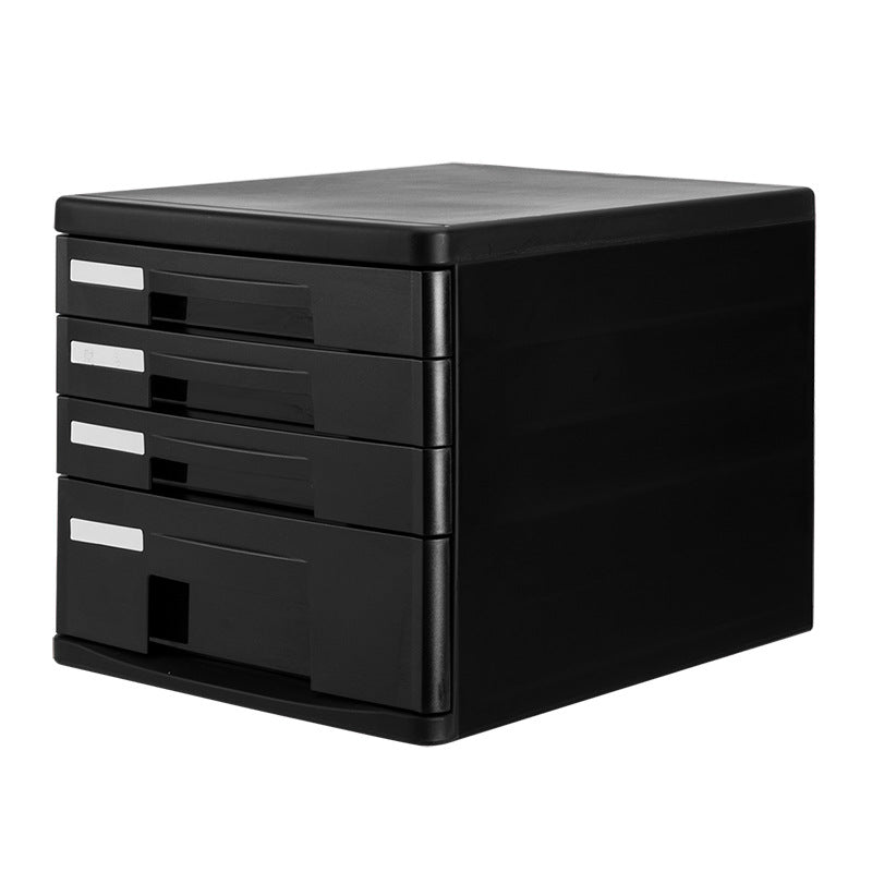 Deli 9772 desktop plastic drawer cabinet file cabinet data storage box cabinet four-layer stationery box office supplies