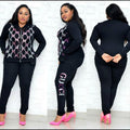 Clearance sale: factory direct sequin long sleeve jacket & slim fit pencil pants set - sporty & stylish