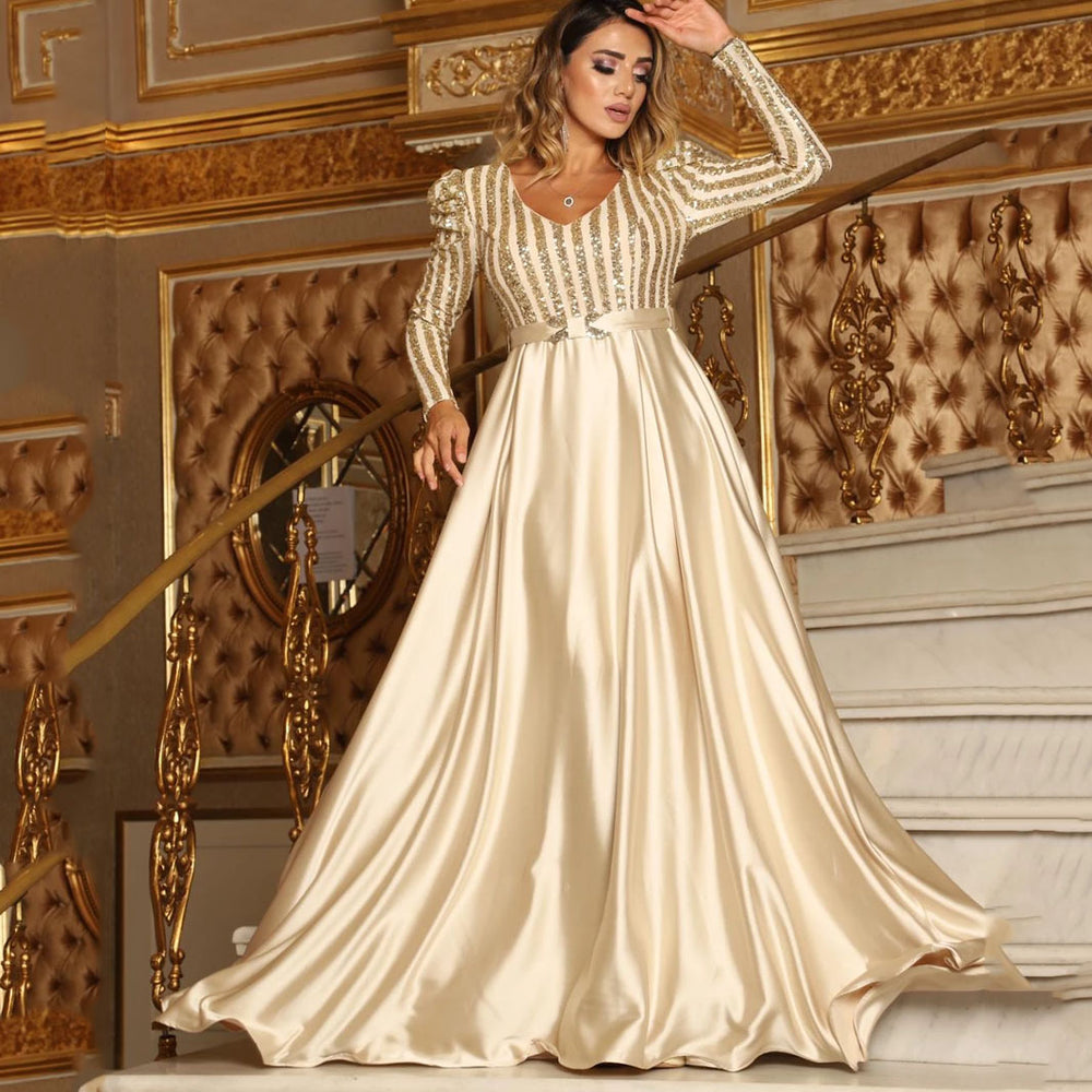 spring new arrivals: european and american style deep v sexy maxi dress - long train evening gown for banquets