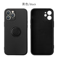 Suitable for iphone17 mobile phone case apple 15 liquid silicone creative stand ring 16 fine hole all-inclusive protective cover