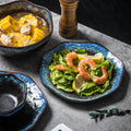 Japanese retro kiln transformation suit special-shaped ceramic plate tableware bowl and plate combination one-person food suit tableware wholesale