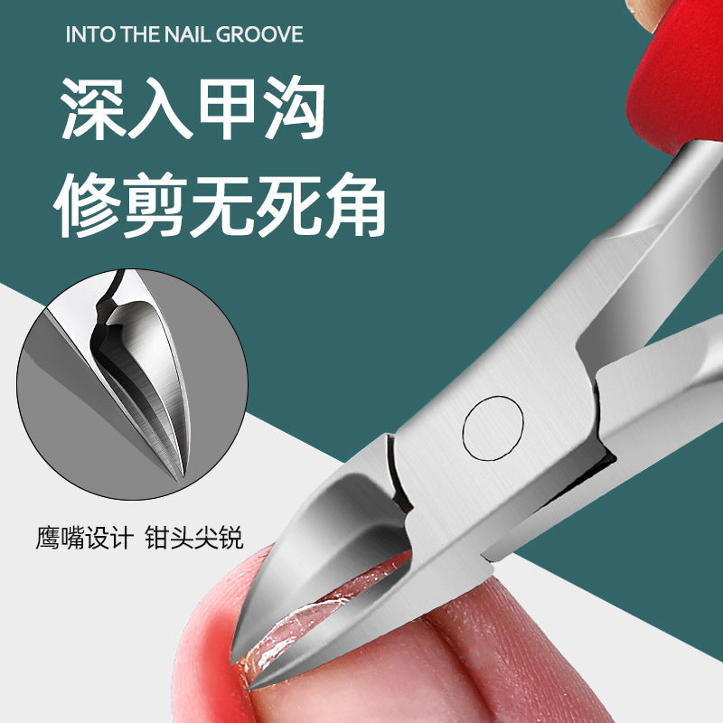 Ready stock new eagle mouth nail clippers ingrown toenail clippers stainless steel cuticle nippers manicure pedicure dead skin remover wholesale