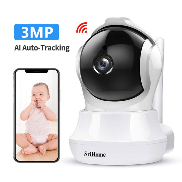 Srihome Wireless Security Camera WIFI Webcam 3 million Smart Tracking Baby Monitor