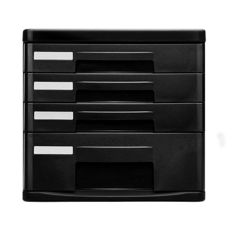 Deli 9772 desktop plastic drawer cabinet file cabinet data storage box cabinet four-layer stationery box office supplies