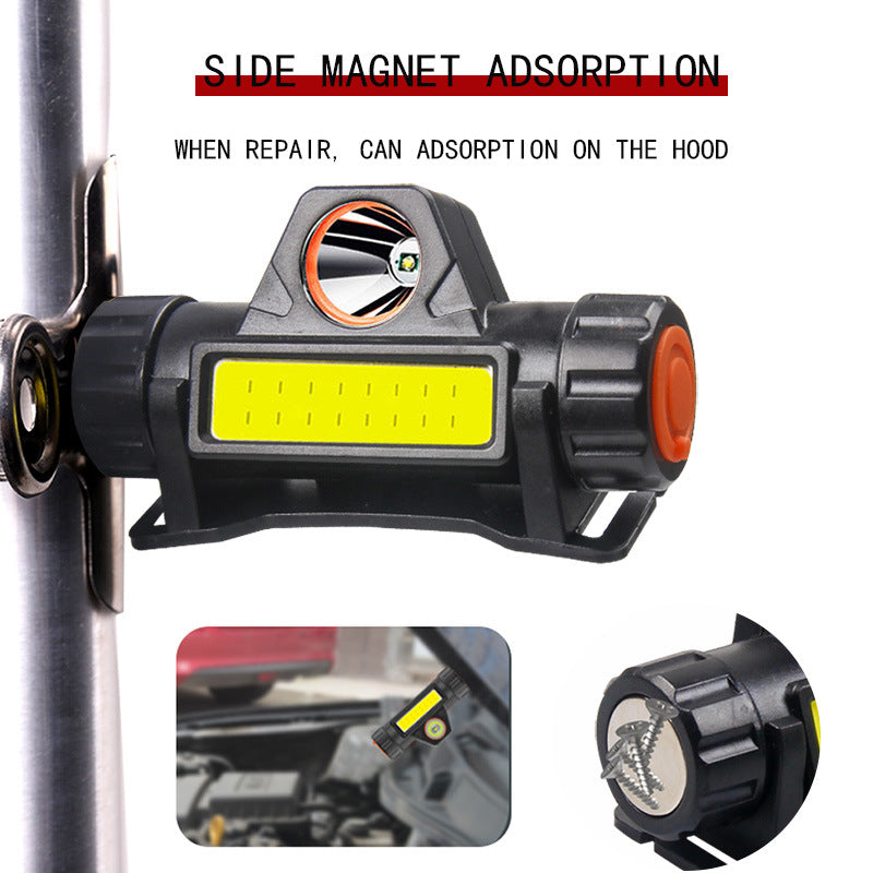 Cross-border induction USB charging headlight flashlight magnet camping light LED headlight outdoor, fishing light