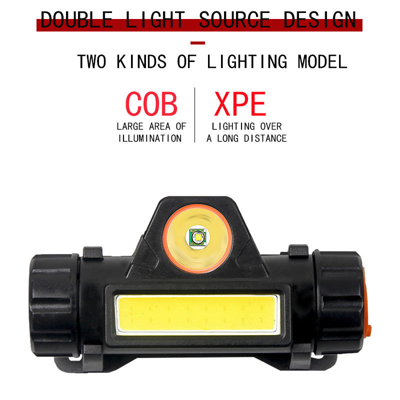 Cross-border induction USB charging headlight flashlight magnet camping light LED headlight outdoor, fishing light