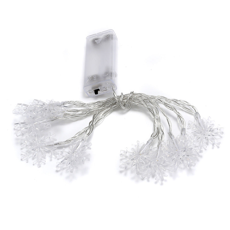Cross-border hot-selling led snowflake light string, festive gypsy usb flashing lights, Christmas decorative lights, battery box lights