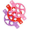 Factory direct silicone 7-hole egg ring - round, star, heart pancake mold - kitchen diy baking tool
