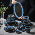 Japanese retro kiln transformation suit special-shaped ceramic plate tableware bowl and plate combination one-person food suit tableware wholesale