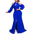 European and american export women's evening gown party dress  high waist halter neck off-shoulder sexy african maxi dress