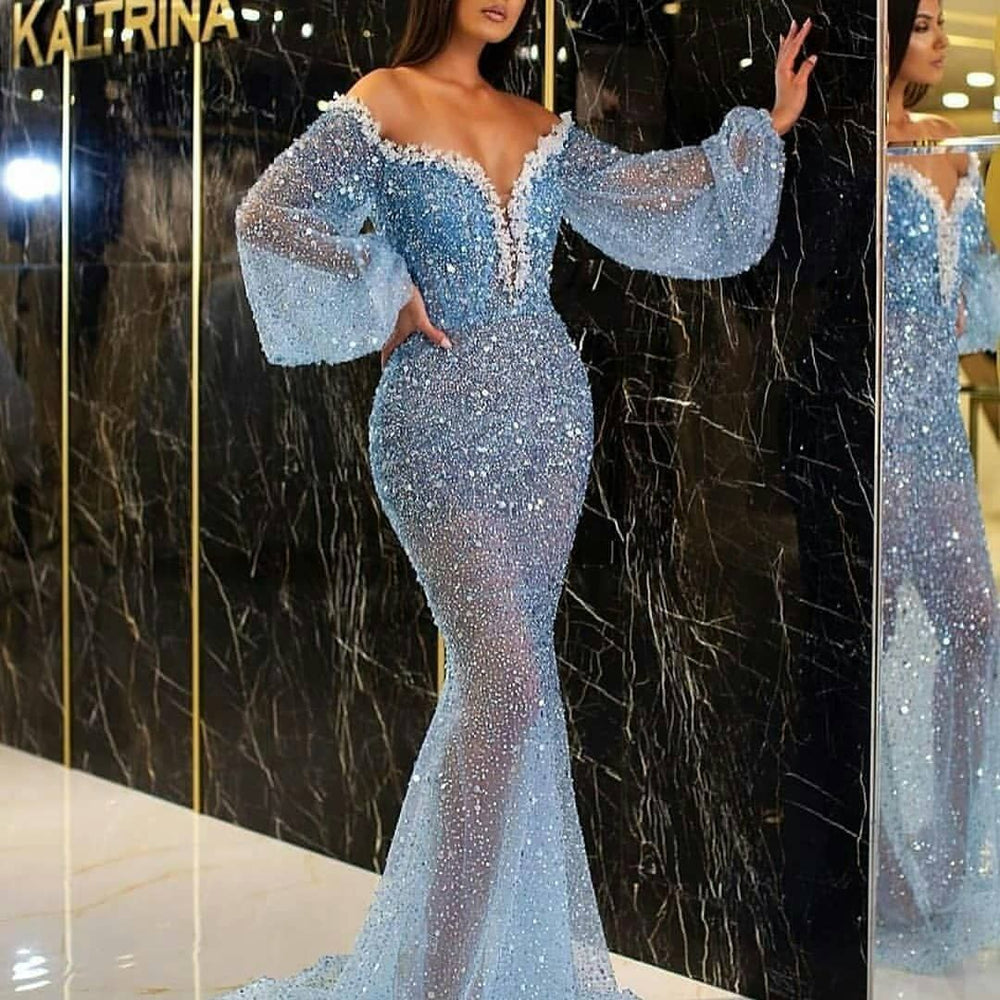 spring/autumn new arrivals: european and american style elegant long-sleeved midi/a-line knee-length dress - casual dress/gown