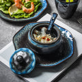 Japanese retro kiln transformation suit special-shaped ceramic plate tableware bowl and plate combination one-person food suit tableware wholesale