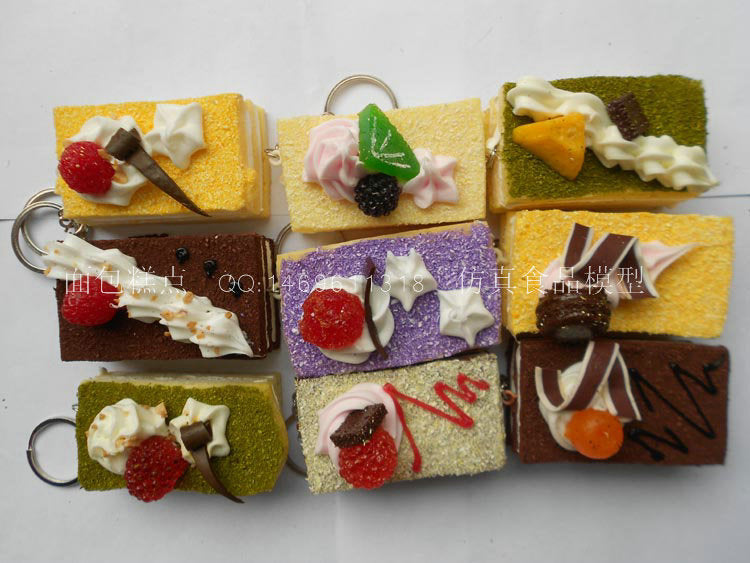 Simulation fruit cream fake mousse cake model posing props dessert decoration mini pendant window