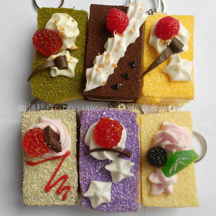 Simulation fruit cream fake mousse cake model posing props dessert decoration mini pendant window