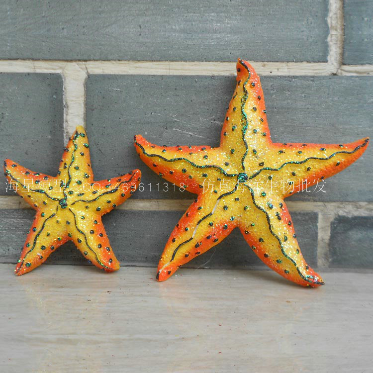 Simulation pentagram Mediterranean starfish decorative wall decoration props Seafood shop Resort children's room star ornament