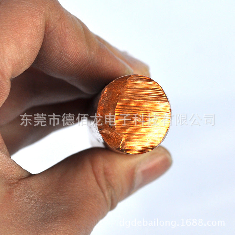 500W high-power copper head soldering iron nozzle, straight and flat copper head soldering iron head, special for gun type electric soldering iron