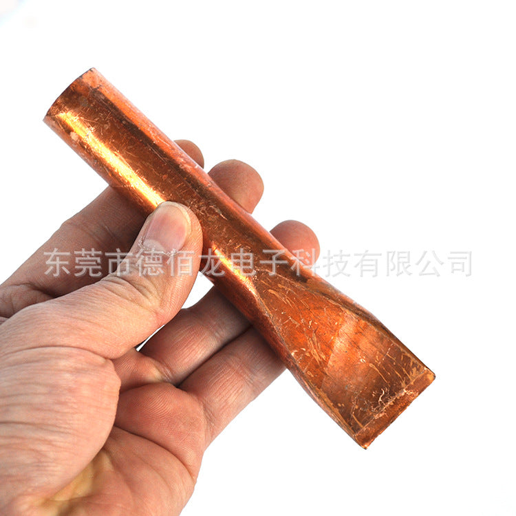 500W high-power copper head soldering iron nozzle, straight and flat copper head soldering iron head, special for gun type electric soldering iron