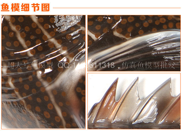 Simulation black spot model half fish wall pendant ornament high imitation sea fish model fiberglass large fish model