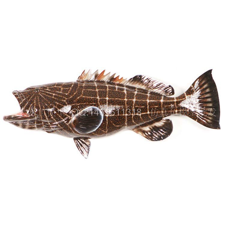 Simulation black spot model half fish wall pendant ornament high imitation sea fish model fiberglass large fish model