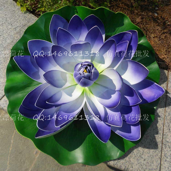 Simulated lotus lotus leaf water lily pool decorative dance props water lily fake flower fish tank ornament lotus offering to Buddha