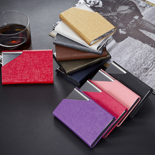 Spot wholesale Oracle bone pattern stainless steel business card box Korean version commercial versatile portable metal card box business card holder