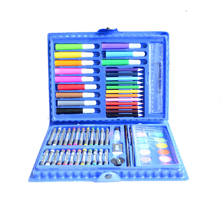 68 children's graffiti brush set, watercolor pen, colored lead crayon, oil painting stick, student art supplies, painting gift box.