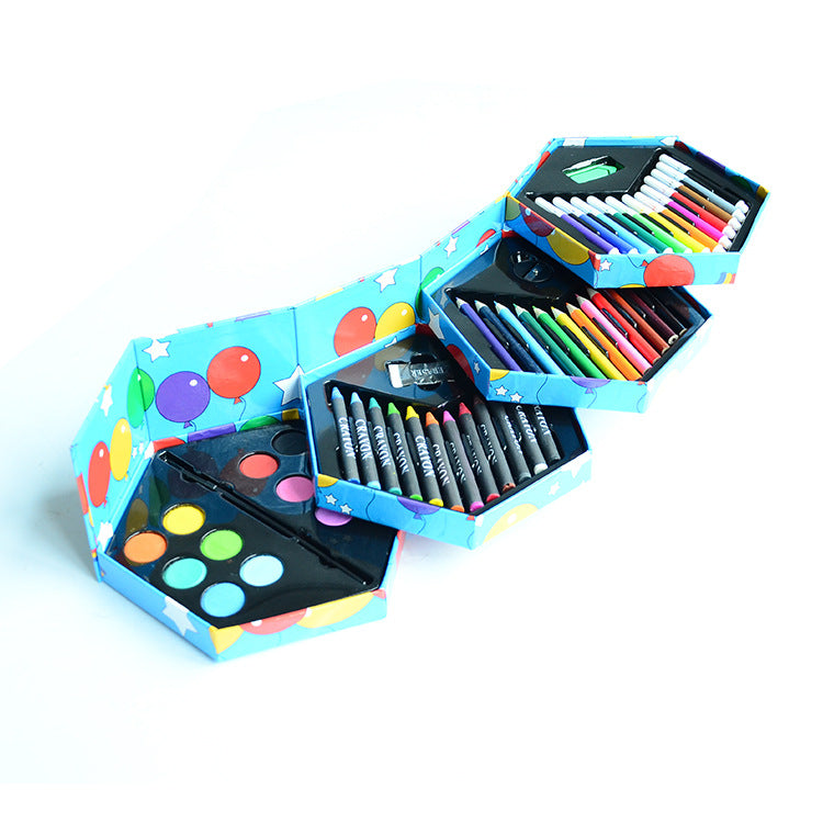 Customized Children's Watercolor Pen Stationery Set Art Supplies Painting Tools Oil Painting Stick Children's Painting Gift Box Gifts