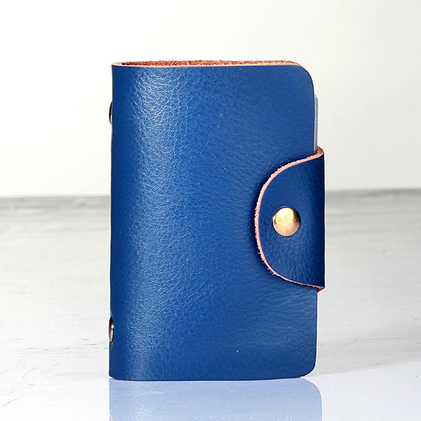 Leather small bag, light and practical cowhide business card holder, bank ID card holder, easy to carry card bag