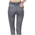 Ins cross-border hot style brushed shark bottom pants spring knitted jeans women's european and american wholesale cross-border yoga pants