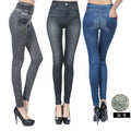 Ins cross-border hot style brushed shark bottom pants spring knitted jeans women's european and american wholesale cross-border yoga pants