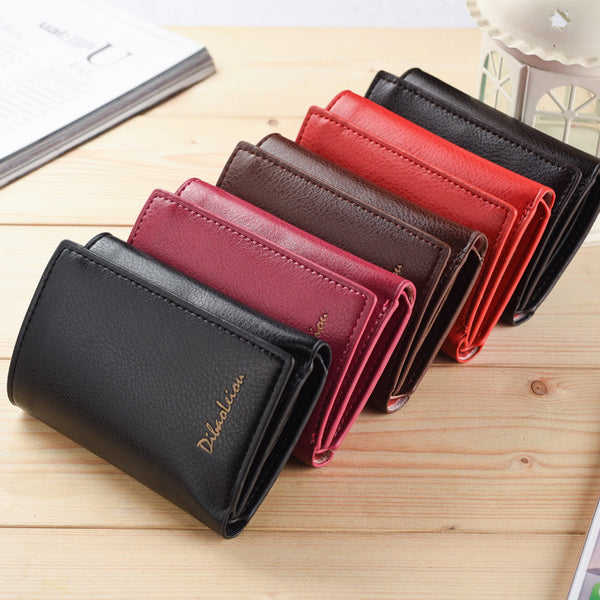 New Short Tri-fold Wallet Korean Version Practical Multifunctional Men's Wallet Women's Wallet Korean Version Couple Ticket Pack