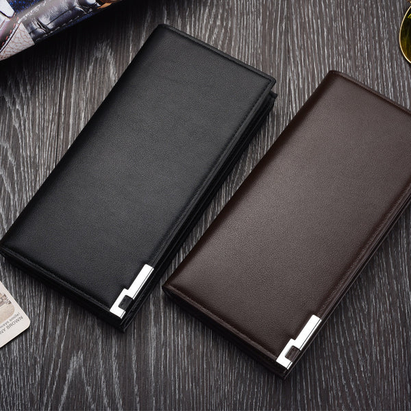 New iron edge men's long wallet Korean version men's youth fashion wallet multi-functional suit bag manufacturer wholesale