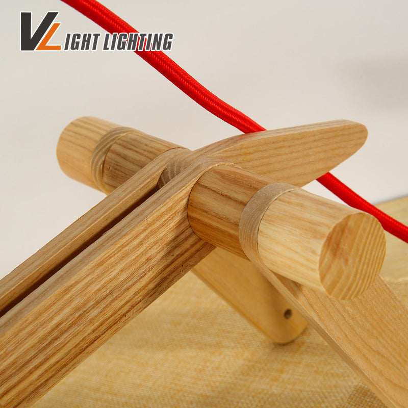 Creative puppy desk lamp, modern minimalist study lamp, bedroom desk lamp, foldable wood log lighting