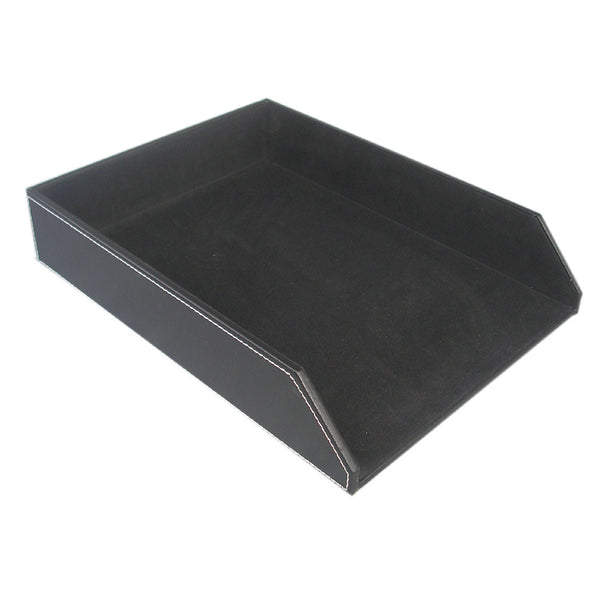 Directly from the manufacturer, leather A4 paper tray, business office overlay single-layer data file tray, bill storage and finishing tray