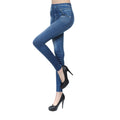 in-stock cross-border 140# 3-color outerwear faux denim faux pocket leggings knitted women's yoga pants