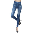 in-stock cross-border 140# 3-color outerwear faux denim faux pocket leggings knitted women's yoga pants